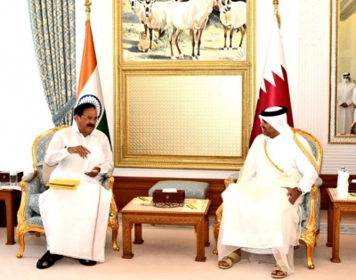 VP Naidu holds talks with Qatar leaders on strengthening ties | VP Naidu holds talks with Qatar leaders on strengthening ties