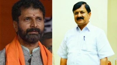 Cong files complaint, seeks arrest of K'taka Home Minister | Cong files complaint, seeks arrest of K'taka Home Minister Cong files complaint, seeks arrest of K'taka Home Minister | Cong files complaint, seeks arrest of K'taka Home Minister