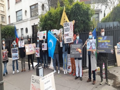 Exiled dissidents protest outside FATF headquarters to urge blacklisting Pakistan for terror financing | Exiled dissidents protest outside FATF headquarters to urge blacklisting Pakistan for terror financing