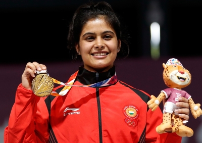 Manu Bhaker shoots gold at ISSF World Cup Final | Manu Bhaker shoots gold at ISSF World Cup Final