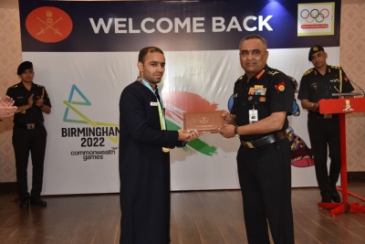 Army chief General Manoj Pande felicitates Commonwealth Games medal winners | Army chief General Manoj Pande felicitates Commonwealth Games medal winners