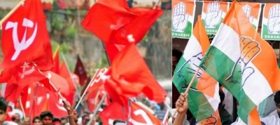 Following Bengal line, Cong-CPI(M) work on seat sharing for Tripura polls | Following Bengal line, Cong-CPI(M) work on seat sharing for Tripura polls