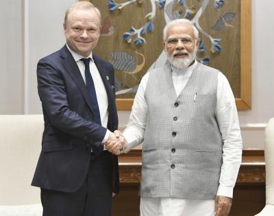 Modi meets Nokia chief Pekka Lundmark | Modi meets Nokia chief Pekka Lundmark