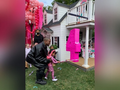 Kanye West reaches at daughter Chicago West, Stormi Webster's birthday party | Kanye West reaches at daughter Chicago West, Stormi Webster's birthday party