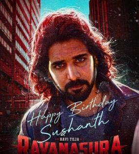 Makers of Ravi Teja's 'Ravanasura' release Sushanth's look on his b'day | Makers of Ravi Teja's 'Ravanasura' release Sushanth's look on his b'day