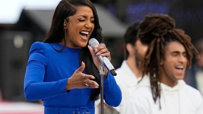 Mickey Guyton sets tone for Super Bowl with rousing national anthem, followed by Jhene Aiko, Mary Mary | Mickey Guyton sets tone for Super Bowl with rousing national anthem, followed by Jhene Aiko, Mary Mary