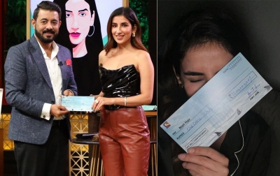 Actress Parul Gulati goes home with Rs 1 cr cheque from 'Shark Tank India 2' | Actress Parul Gulati goes home with Rs 1 cr cheque from 'Shark Tank India 2'