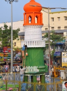 Andhra's Jinnah Tower gets Tricolour coat | Andhra's Jinnah Tower gets Tricolour coat