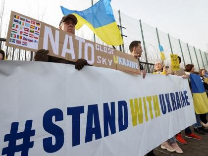 Ukrainians hold large protest in Brussels, demand west for tougher sanctions on Russia | Ukrainians hold large protest in Brussels, demand west for tougher sanctions on Russia