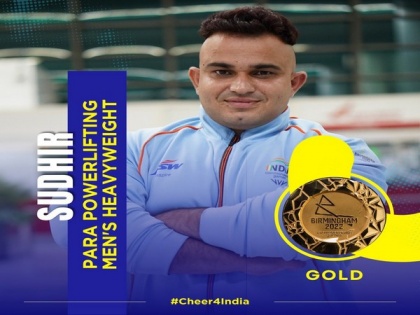 CWG 2022: Anurag Thakur congratulates para-powerlifter Sudhir on historic Gold medal win in men's heavyweight final | CWG 2022: Anurag Thakur congratulates para-powerlifter Sudhir on historic Gold medal win in men's heavyweight final