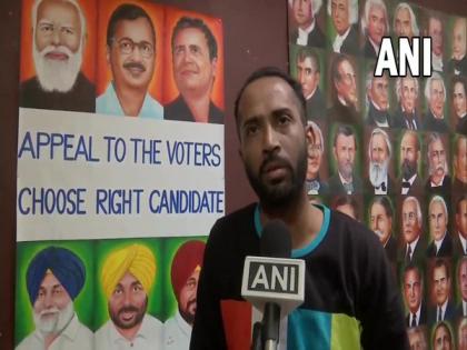 Amritsar painter paints to encourage voters in Punjab polls | Amritsar painter paints to encourage voters in Punjab polls