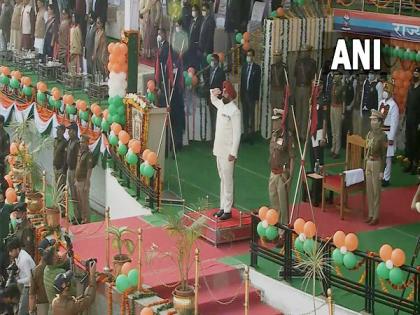 Uttarakhand Governor takes salute at ceremonial parade on state's formation day | Uttarakhand Governor takes salute at ceremonial parade on state's formation day
