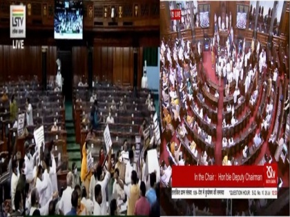 Monsoon session: RS, LS adjourned till 2 pm as Opposition leaders continue ruckus in both houses | Monsoon session: RS, LS adjourned till 2 pm as Opposition leaders continue ruckus in both houses
