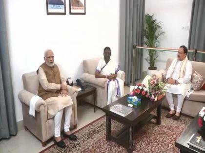 PM Modi meets Droupadi Murmu, greets her on being elected as India's 15th President | PM Modi meets Droupadi Murmu, greets her on being elected as India's 15th President