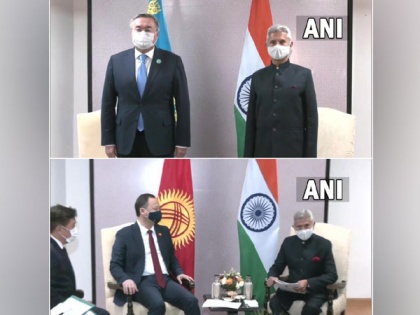 S Jaishankar meets Kyrgyzstan, Kazakhstan's Foreign Ministers on sidelines of India-Central Asia Dialogue | S Jaishankar meets Kyrgyzstan, Kazakhstan's Foreign Ministers on sidelines of India-Central Asia Dialogue
