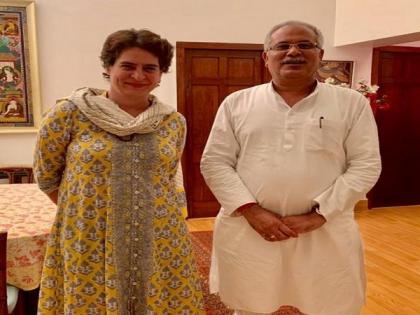 UP polls 2022: Priyanka Gandhi Vadra holds meeting with Bhupesh Baghel in Delhi | UP polls 2022: Priyanka Gandhi Vadra holds meeting with Bhupesh Baghel in Delhi