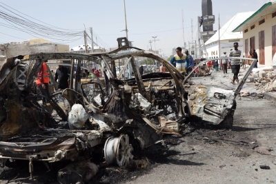 Somali leaders condemn suicide bomb attacks as death toll hits 15 | Somali leaders condemn suicide bomb attacks as death toll hits 15