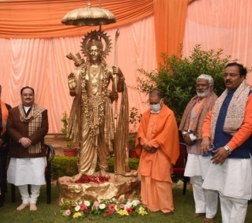 Nadda unveils Lord Ram's statue in party office | Nadda unveils Lord Ram's statue in party office