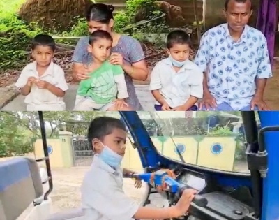Andhra's 'little Shravan Kumar' takes social media by storm | Andhra's 'little Shravan Kumar' takes social media by storm