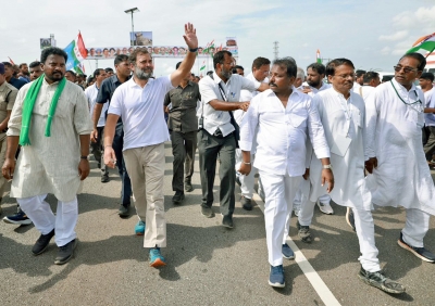 Bharat Jodo Yatra enters Andhra today; K'taka Cong all set for Oct 15 show | Bharat Jodo Yatra enters Andhra today; K'taka Cong all set for Oct 15 show