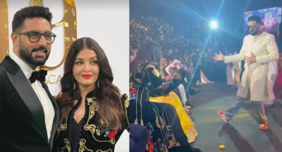 Abhishek does an 'impromptu dance' with Aishwarya at IIFA 2022 | Abhishek does an 'impromptu dance' with Aishwarya at IIFA 2022