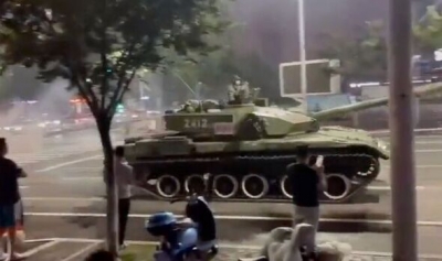 Tanks on streets of China rekindles fears of Tiananmen Square | Tanks on streets of China rekindles fears of Tiananmen Square
