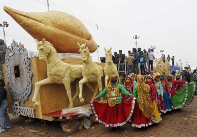 Haryana's prowess in sports on display at R-Day tableau | Haryana's prowess in sports on display at R-Day tableau Haryana's prowess in sports on display at R-Day tableau | Haryana's prowess in sports on display at R-Day tableau