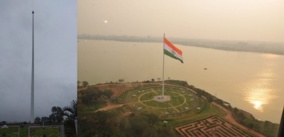 National flag temporarily removed from tallest post in Hyderabad | National flag temporarily removed from tallest post in Hyderabad