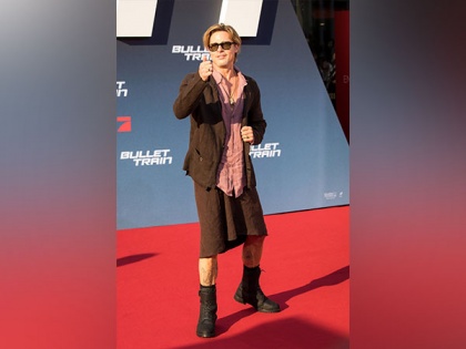 Brad Pitt reacts to his viral skirt look from 'Bullet Train' premiere | Brad Pitt reacts to his viral skirt look from 'Bullet Train' premiere