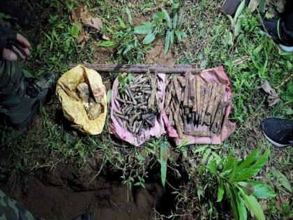 Anti-aircraft ammunition among huge cache of arms and explosives recovered in Meghalaya's East Garo Hills | Anti-aircraft ammunition among huge cache of arms and explosives recovered in Meghalaya's East Garo Hills