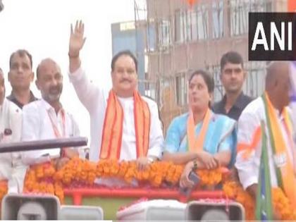 Ahead of BJP's national executive meeting, Nadda holds roadshow in Hyderabad | Ahead of BJP's national executive meeting, Nadda holds roadshow in Hyderabad