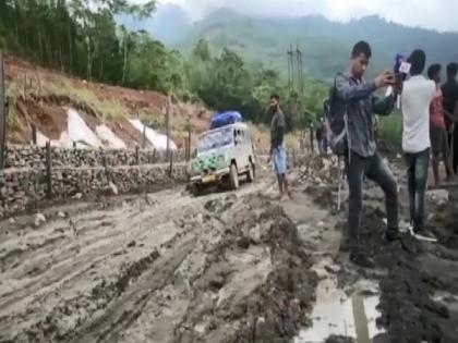 Assam: Restoration works of damaged roads on full swing in flood-hit Dima Hasao | Assam: Restoration works of damaged roads on full swing in flood-hit Dima Hasao