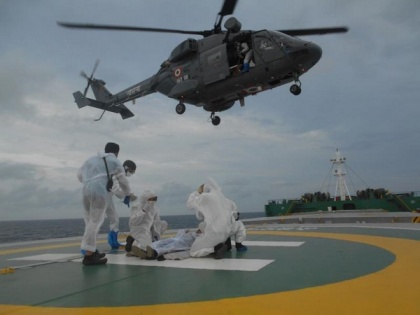 Mid Sea Medical Evacuation by Indian Navy, Coast Guard of Philipino sailor | Mid Sea Medical Evacuation by Indian Navy, Coast Guard of Philipino sailor