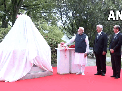 PM Modi unveils bust of Mahatma Gandhi in Japan's Hiroshima, says it will take forward idea of non-violence | PM Modi unveils bust of Mahatma Gandhi in Japan's Hiroshima, says it will take forward idea of non-violence