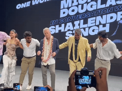 Iconic moment: Michael Douglas grooves to 'Naatu Naatu' at IFFI | Iconic moment: Michael Douglas grooves to 'Naatu Naatu' at IFFI Iconic moment: Michael Douglas grooves to 'Naatu Naatu' at IFFI | Iconic moment: Michael Douglas grooves to 'Naatu Naatu' at IFFI
