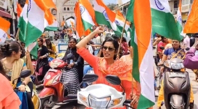 Hyderabad Liberation Day: Bike rally by BJP's women wing | Hyderabad Liberation Day: Bike rally by BJP's women wing