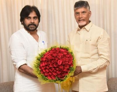 Chandrababu, Pawan Kalyan decide to work together to 'save democracy' | Chandrababu, Pawan Kalyan decide to work together to 'save democracy' Chandrababu, Pawan Kalyan decide to work together to 'save democracy' | Chandrababu, Pawan Kalyan decide to work together to 'save democracy'