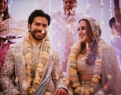 Bollywood showers love on newlyweds Varun and Natasha | Bollywood showers love on newlyweds Varun and Natasha