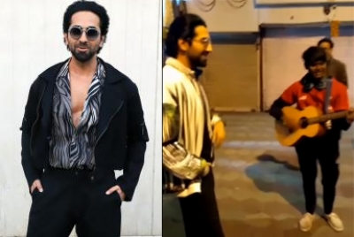 Ayushmann does an impromptu jam with Delhi street singer | Ayushmann does an impromptu jam with Delhi street singer Ayushmann does an impromptu jam with Delhi street singer | Ayushmann does an impromptu jam with Delhi street singer