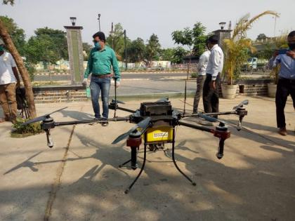 Odisha: Drones to spray disinfectants on Bhubaneswar roads amid COVID-19 outbreak | Odisha: Drones to spray disinfectants on Bhubaneswar roads amid COVID-19 outbreak