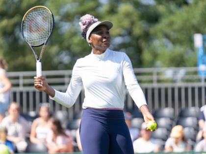 Venus Williams crashes out in opener with sister Serena watching from the stands | Venus Williams crashes out in opener with sister Serena watching from the stands Venus Williams crashes out in opener with sister Serena watching from the stands | Venus Williams crashes out in opener with sister Serena watching from the stands