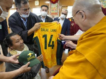 Dalai Lama gives pep talk to budding Tibetan footballers | Dalai Lama gives pep talk to budding Tibetan footballers