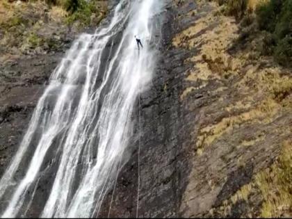 Adventure climbers set national rappelling record at Birthi waterfall, claim organisers | Adventure climbers set national rappelling record at Birthi waterfall, claim organisers