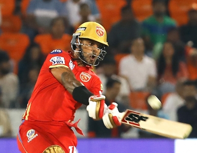 IPL 2023: Dhawan hits 99 not out but Markande's 4-15 restrict PBKS to 143/9 | IPL 2023: Dhawan hits 99 not out but Markande's 4-15 restrict PBKS to 143/9