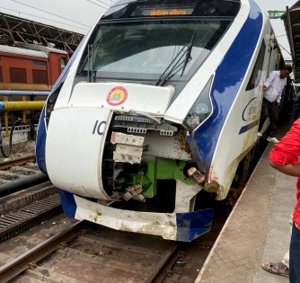 Defiled in cattle hit, Vande Bharat Express train undergoes a 'nose-job' | Defiled in cattle hit, Vande Bharat Express train undergoes a 'nose-job'