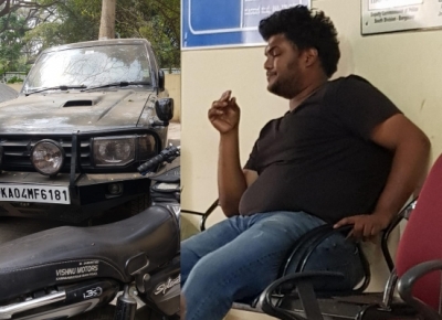 K'taka police get Rs 10L bond from man who ran over car on street dog | K'taka police get Rs 10L bond from man who ran over car on street dog