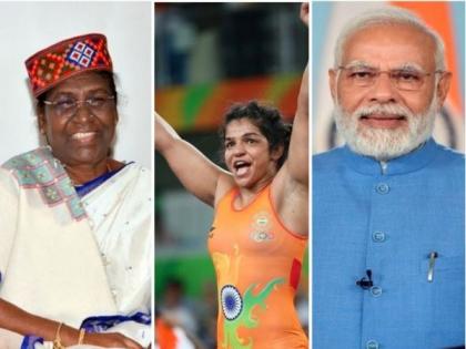 President Murmu, PM Modi laud wrestler Sakshi Malik on gold medal win | President Murmu, PM Modi laud wrestler Sakshi Malik on gold medal win
