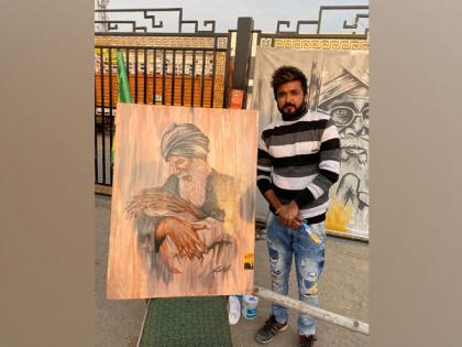 Two Patiala art students contribute painting to the farmer movement at Singhu border | Two Patiala art students contribute painting to the farmer movement at Singhu border Two Patiala art students contribute painting to the farmer movement at Singhu border | Two Patiala art students contribute painting to the farmer movement at Singhu border