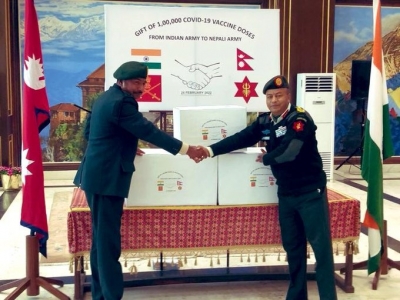 Indian Army gifts 1 lakh Covid vaccine doses to Nepali Army | Indian Army gifts 1 lakh Covid vaccine doses to Nepali Army