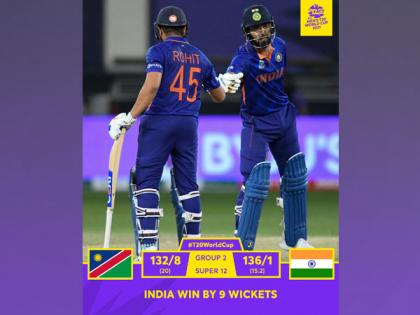 India sign off from T20 WC with thumping win over Namibia | India sign off from T20 WC with thumping win over Namibia